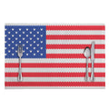 Knitted American Flag Print Placemat