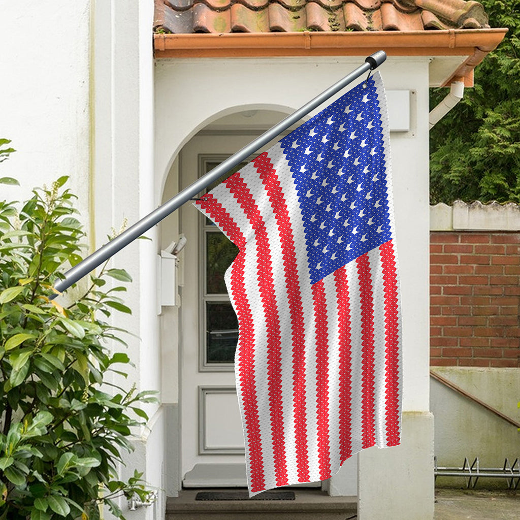 Knitted American Flag Print Polyester Flag