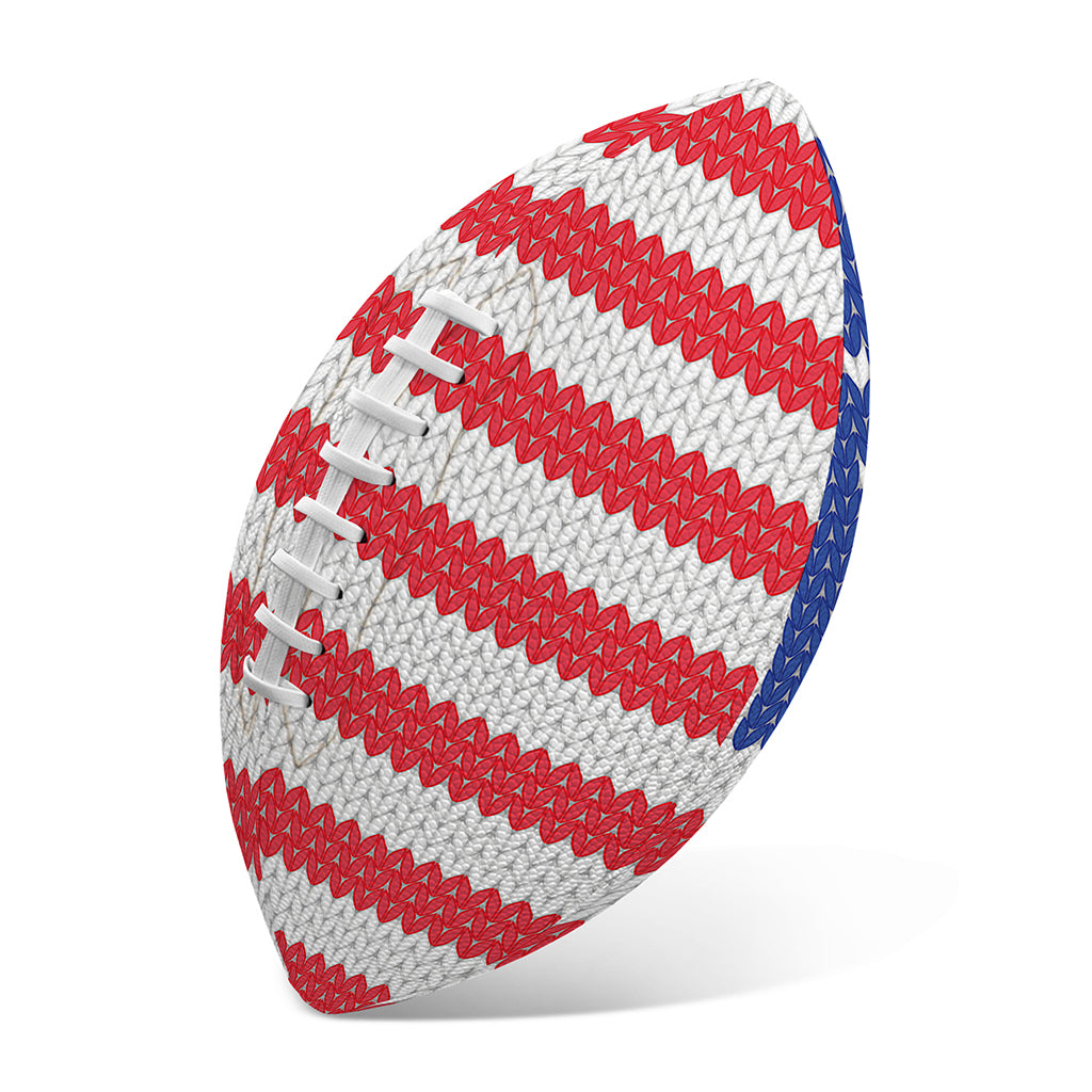 Knitted American Flag Print Rugby Ball