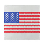Knitted American Flag Print Silk Bandana