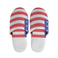 Knitted American Flag Print Slippers