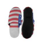 Knitted American Flag Print Slippers