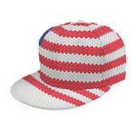 Knitted American Flag Print Snapback Cap
