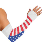 Knitted American Flag Print Sun Protection Arm Sleeves