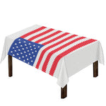 Knitted American Flag Print Tablecloth