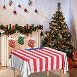 Knitted American Flag Print Tablecloth