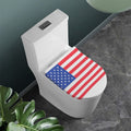 Knitted American Flag Print Toilet Lid Cover