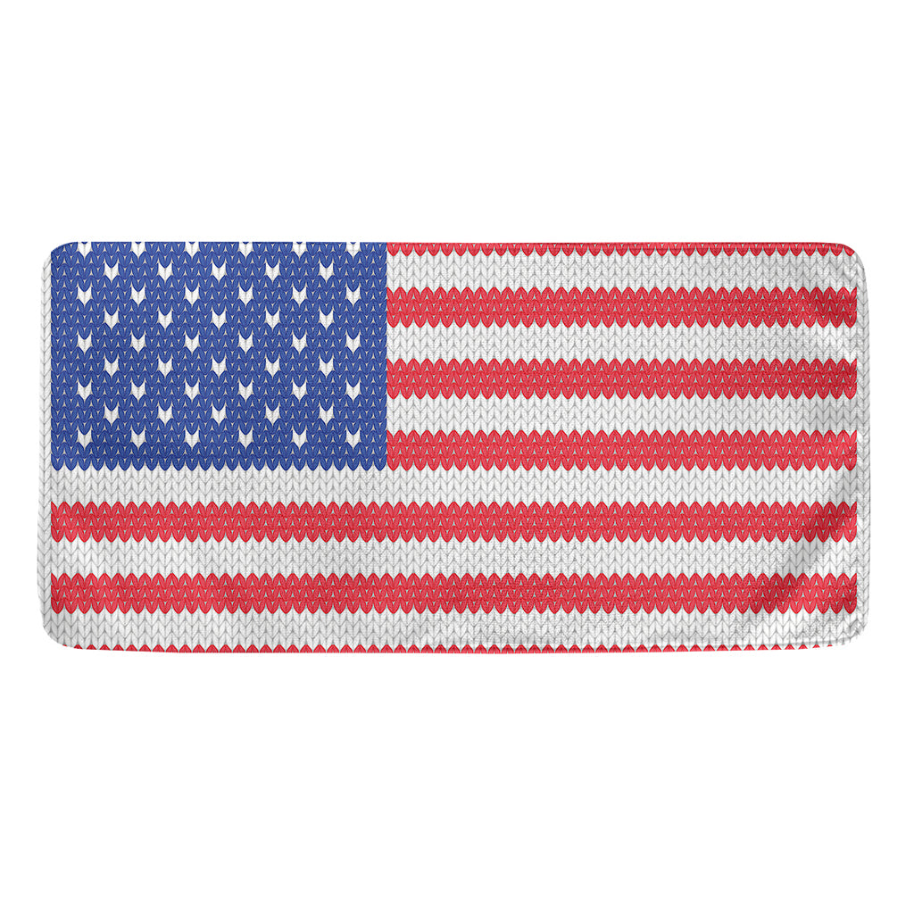 Knitted American Flag Print Towel