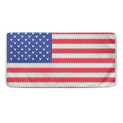 Knitted American Flag Print Towel