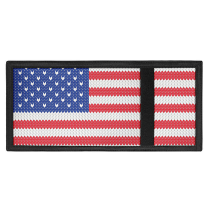 Knitted American Flag Print Trifold Wallet