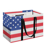 Knitted American Flag Print Utility Tote Bag