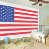 Knitted American Flag Print Wall Sticker