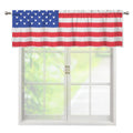 Knitted American Flag Print Window Valance