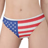 Knitted American Flag Print Women's Panties