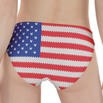 Knitted American Flag Print Women's Panties