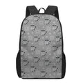 Knitted Raccoon Pattern Print 17 Inch Backpack