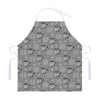 Knitted Raccoon Pattern Print Adjustable Apron