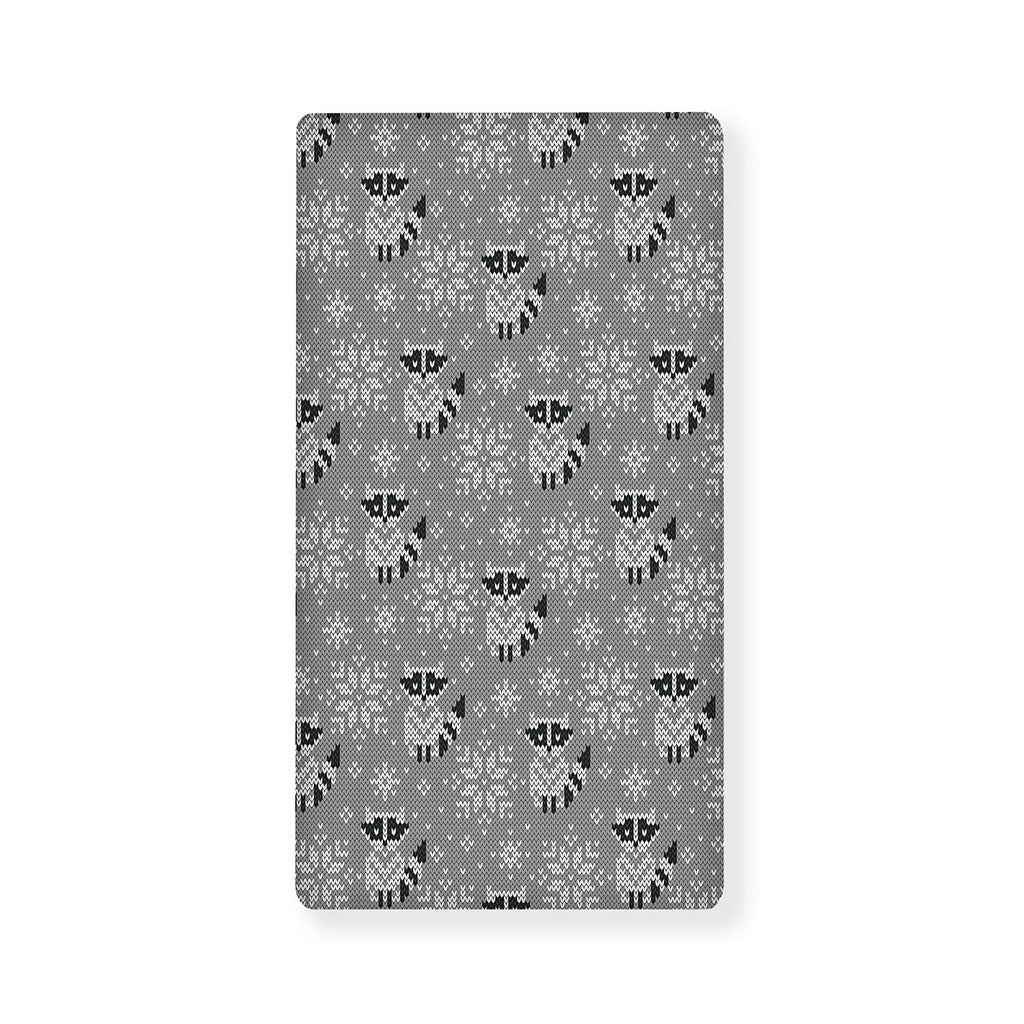 Knitted Raccoon Pattern Print Baby Crib Sheet