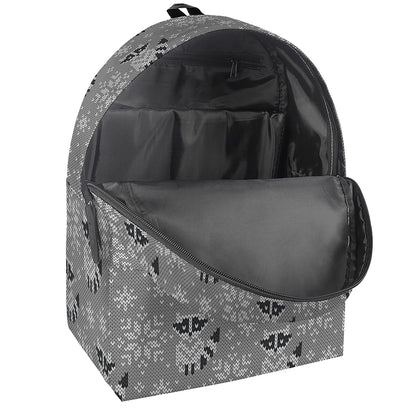 Knitted Raccoon Pattern Print Backpack
