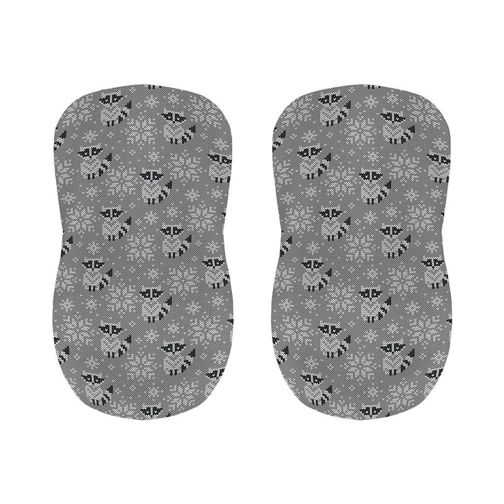 Knitted Raccoon Pattern Print Bar Stool Covers