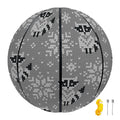 Knitted Raccoon Pattern Print Basketball