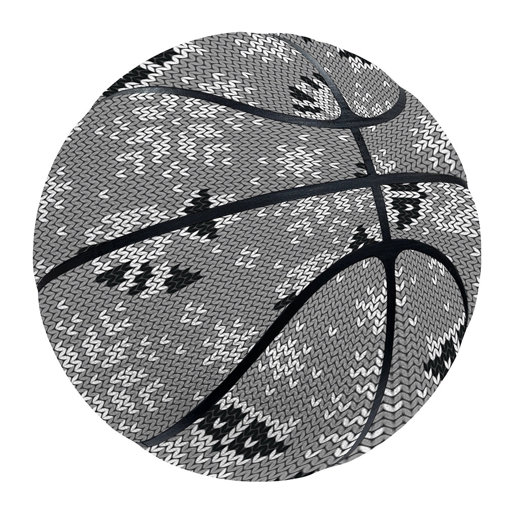 Knitted Raccoon Pattern Print Basketball