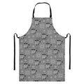 Knitted Raccoon Pattern Print Bib Apron With Pocket