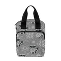 Knitted Raccoon Pattern Print Bible Tote Bag
