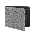 Knitted Raccoon Pattern Print Bifold Wallet