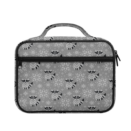 Knitted Raccoon Pattern Print Briefcase Bible Bag