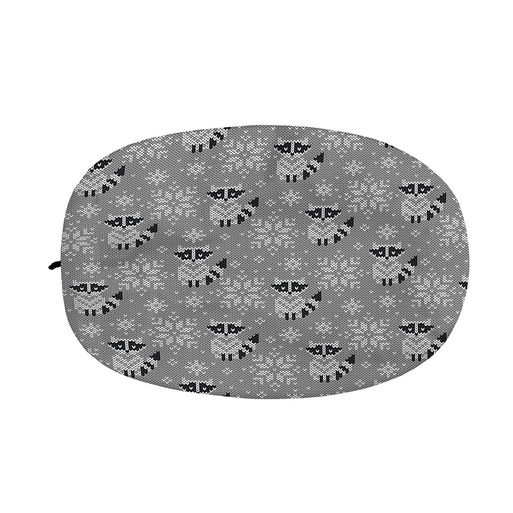 Knitted Raccoon Pattern Print Car Side Mirror Covers
