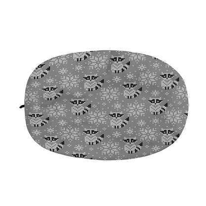 Knitted Raccoon Pattern Print Car Side Mirror Covers