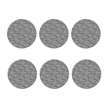 Knitted Raccoon Pattern Print Coaster Set