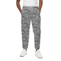 Knitted Raccoon Pattern Print Cotton Sweatpants