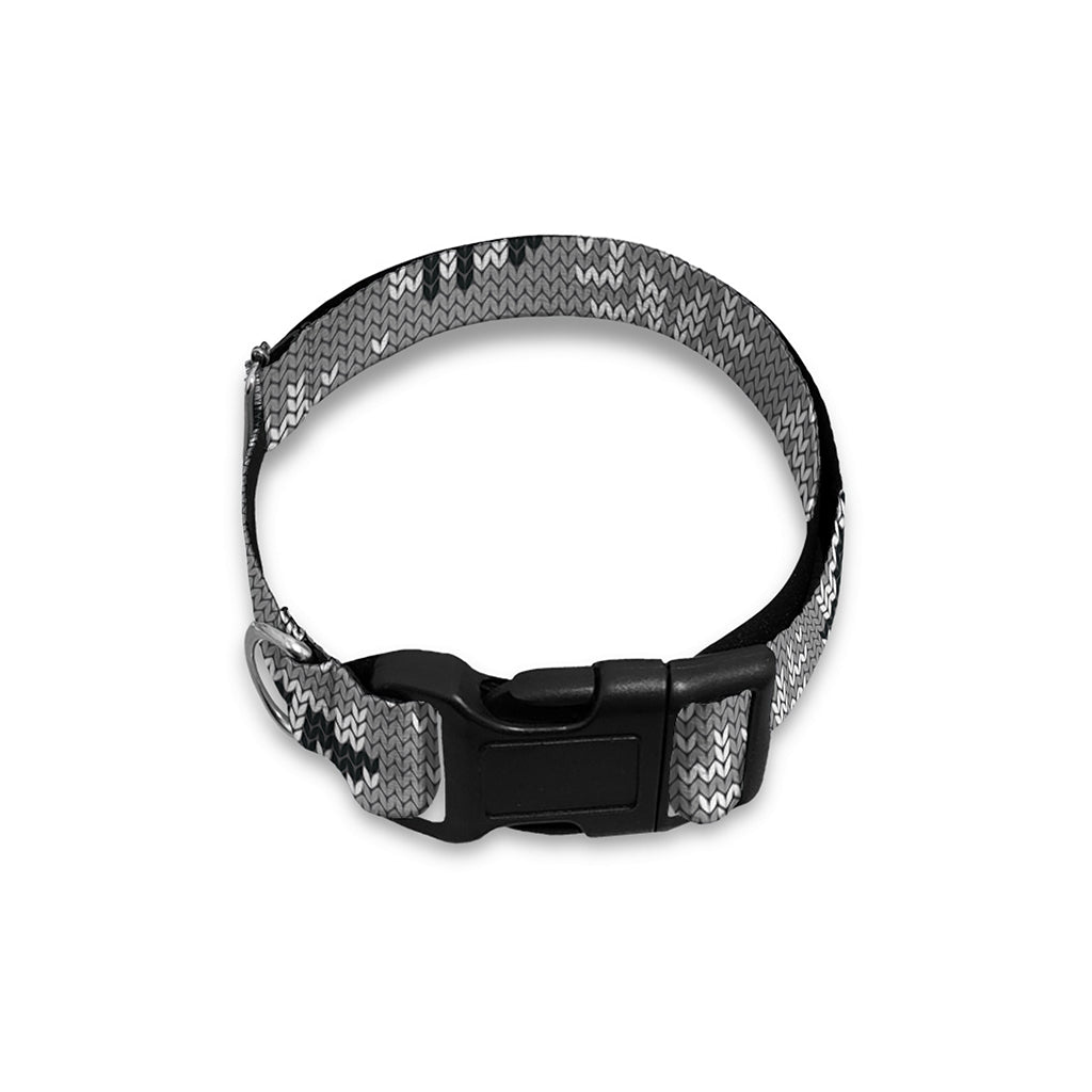 Knitted Raccoon Pattern Print Dog Collar