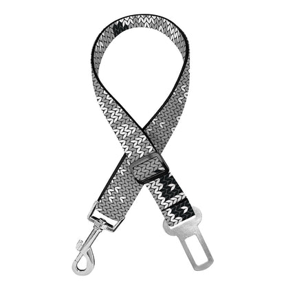 Knitted Raccoon Pattern Print Dog Seat Belt