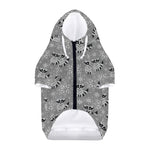 Knitted Raccoon Pattern Print Dog Zip Up Hoodie
