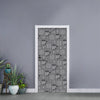 Knitted Raccoon Pattern Print Door Sticker