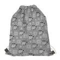 Knitted Raccoon Pattern Print Drawstring Bag