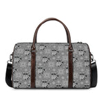 Knitted Raccoon Pattern Print Duffle Bag