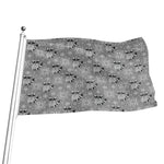 Knitted Raccoon Pattern Print Flag