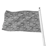 Knitted Raccoon Pattern Print Flag