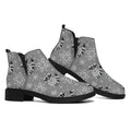 Knitted Raccoon Pattern Print Flat Ankle Boots