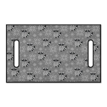 Knitted Raccoon Pattern Print Golf Cart Seat Cover