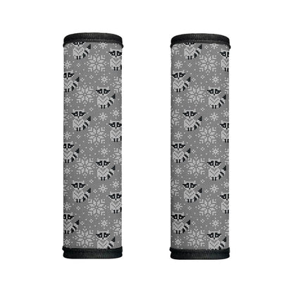 Knitted Raccoon Pattern Print Handle Covers