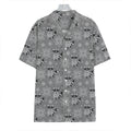 Knitted Raccoon Pattern Print Hawaiian Shirt