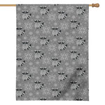 Knitted Raccoon Pattern Print House Flag