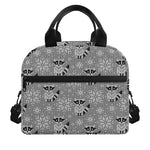 Knitted Raccoon Pattern Print Insulated Lunch Bag