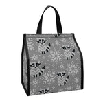 Knitted Raccoon Pattern Print Insulated Lunch Tote