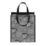 Knitted Raccoon Pattern Print Insulated Lunch Tote